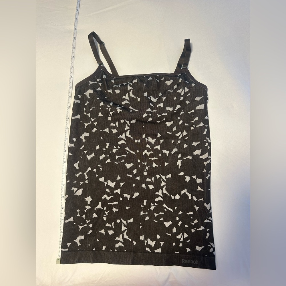 Reebok brown and white tank top